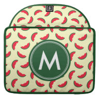 Monogram Fruity Summer Red Watermelon Pattern MacBook Pro Sleeve