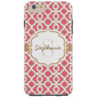 Monogram Fuchsia and Gold Quatrefoil