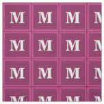 Monogram fuchsia fabric