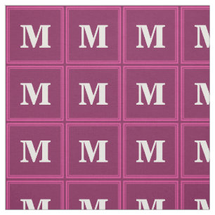 Monogram fuchsia fabric
