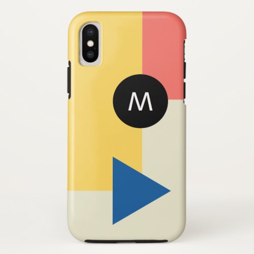 Monogram Full Color Customization Geometric iPhone XS Case