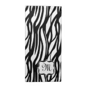 Monogram Funky Black and White Zebra Cloth Napkin (Half Fold)