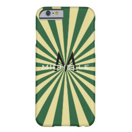Monogram Funky Sun Rays Retro Stripes #3 Barely There iPhone 6 Case