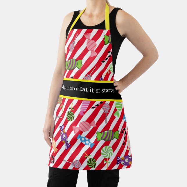 Monogram Funny Attractive eye catching candy Apron (Insitu)