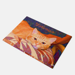 Funny Cat Doormats Welcome Mats Zazzle