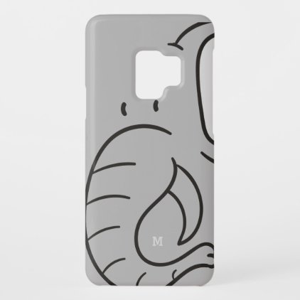 Monogram Funny Cute Doodle Elephant Safari Pattern Case-Mate Samsung Galaxy S9 Case