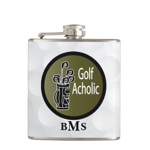 Monogram Funny Golf Acholic Flask