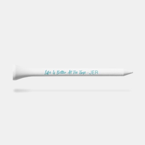 Monogram Funny Golfer Saying Pun Teal Golf Tees