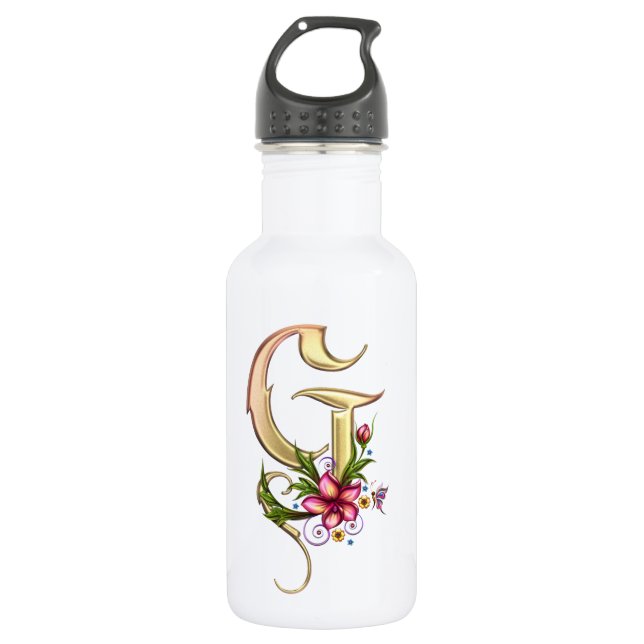 Monogram G 32 oz PBA FREE Stainless Steel Water Bottle (Front)