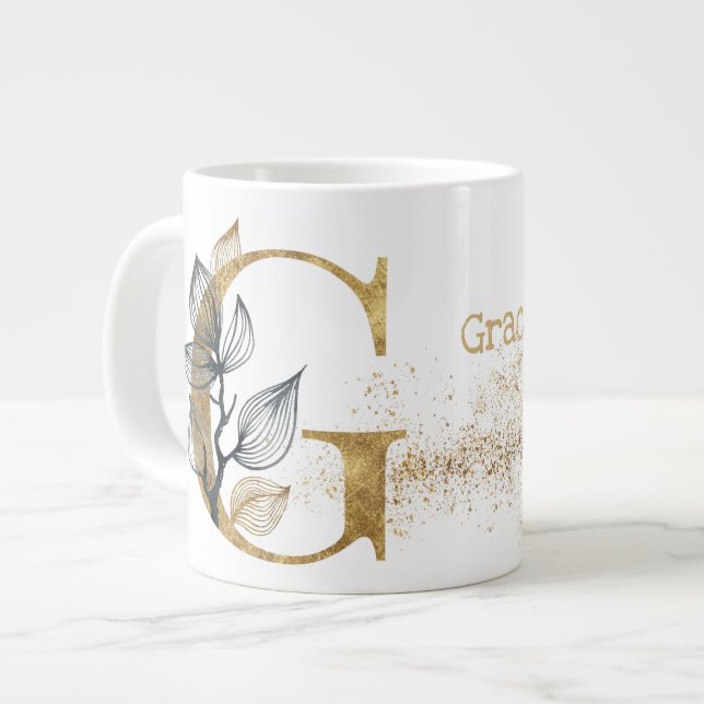 Monogram "G" Jumbo Mug Soup Ice Cream (Front Left)