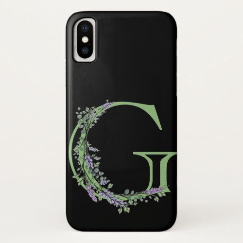 Monogram G Lavender Eucalyptus iPhone X Case