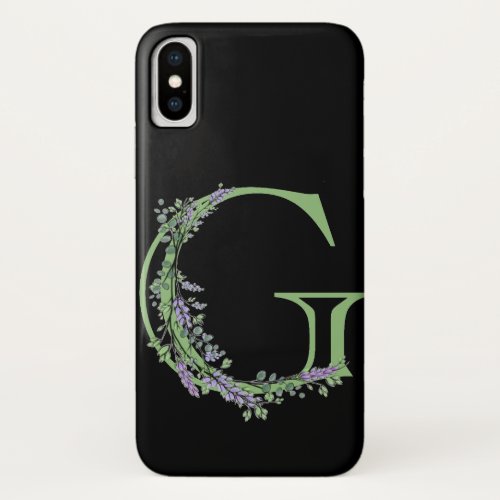 Monogram G Lavender Eucalyptus iPhone X Case