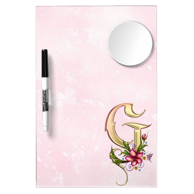 Monogram G  Medium w/ Mirror and Pen Dry Erase Board With Mirror (Front)