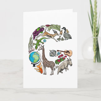 Monogram "G" note card