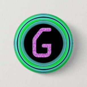 Monogram "G" Pinback Button