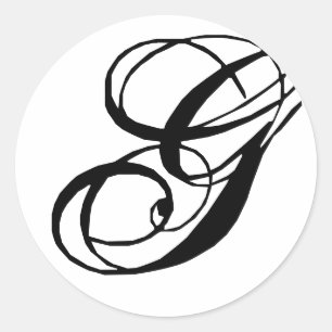 Monogram G Wedding Seal Sticker