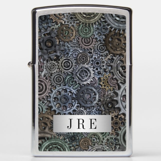 Monogram Gears Zippo Lighter (Front)