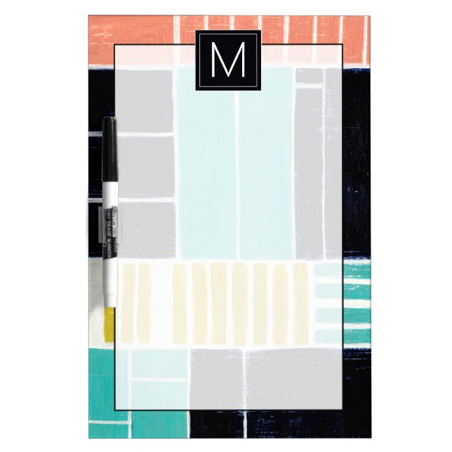 Monogram | Geometric Blocks Dry-Erase Board (Front)