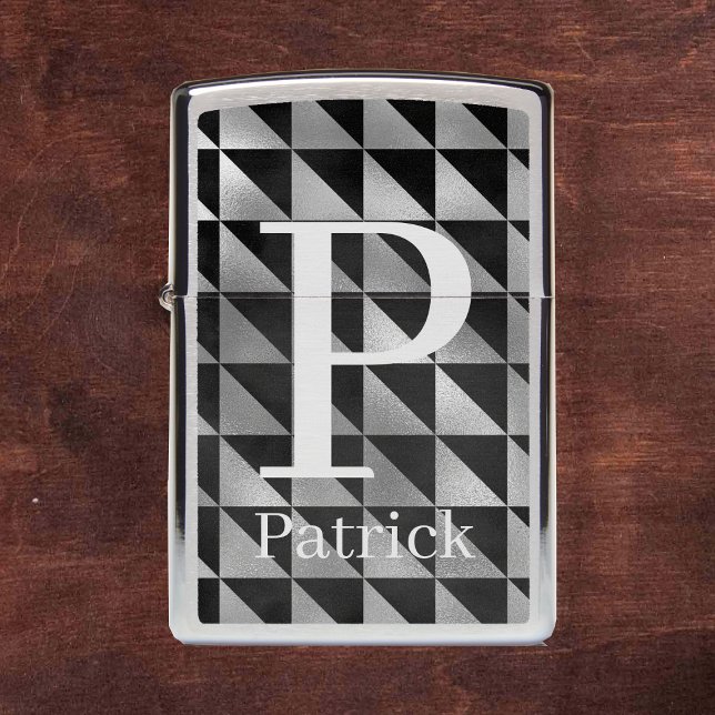 Monogram Geometric Custom Mens Zippo Lighter (Monogram Geometric Custom Mens Zippo Lighter
)