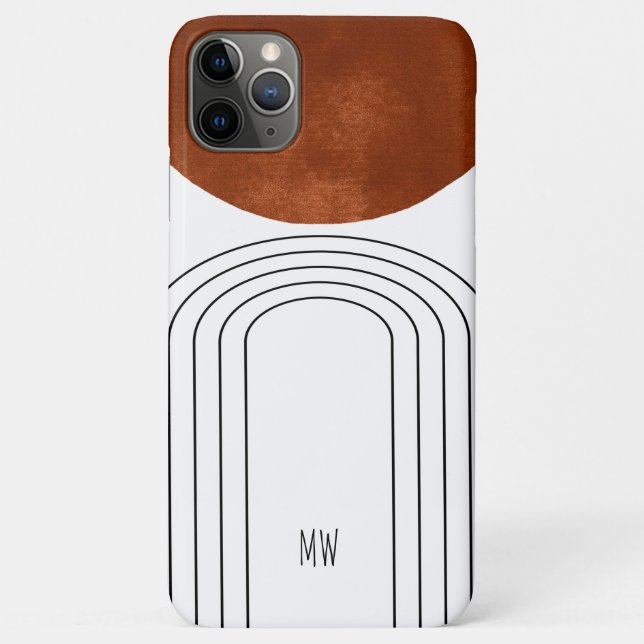 Monogram Geometric Mid Century Modern Style Case-Mate iPhone Case (Back)