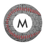 Monogram Geometric pattern art design Baseball