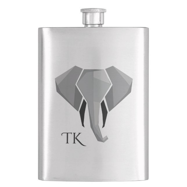 Monogram Geometrics Elephant Head  Flask (Front)