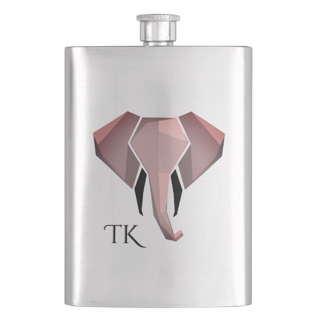 Monogram Geometrics Elephant Head  Flask (Front)