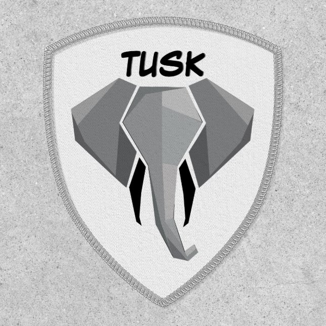 Monogram Geometrics Elephant Head  Patch (Front)