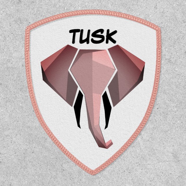 Monogram Geometrics Elephant Head  Patch (Front)