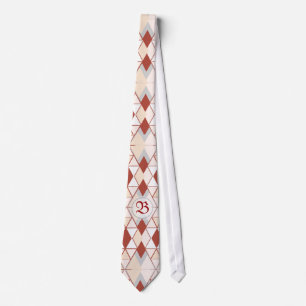 Monogram Geometry Pattern  Neck Tie