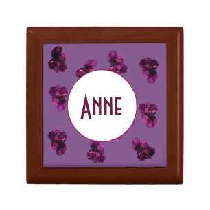 Monogram Gift Box Amethysts vector art