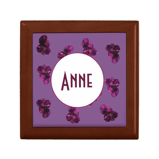 Monogram Gift Box Amethysts vector art (Front)