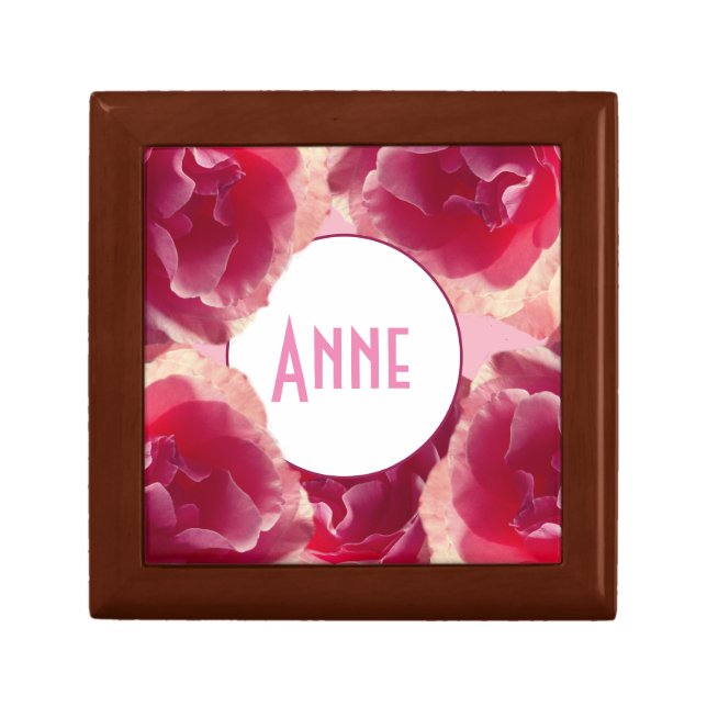 Monogram Gift Box Pink Roses (Front)