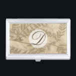 Monogram | Gilded Foliage I Business Card Case<br><div class="desc">Floral</div>