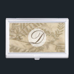 Monogram | Gilded Foliage I Business Card Case<br><div class="desc">Floral</div>
