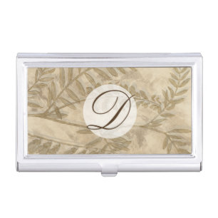 Monogram   Gilded Foliage I Business Card Case