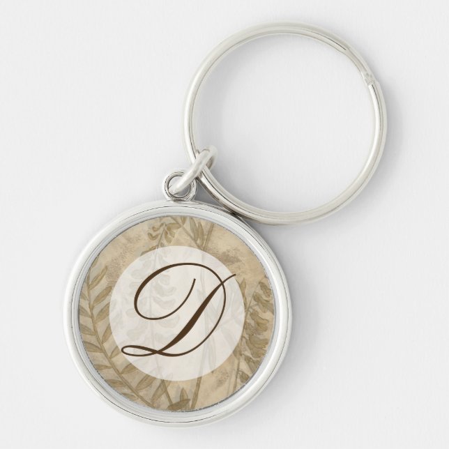 Monogram | Gilded Foliage I Keychain (Front)