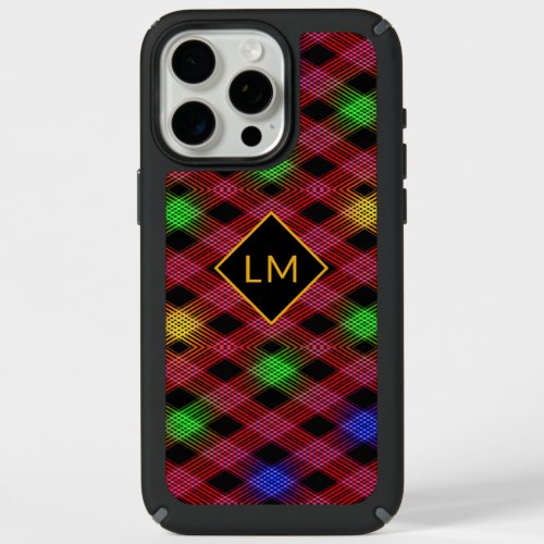 Monogram Gingham Check Multicolored Pattern iPhone 15 Pro Max Case