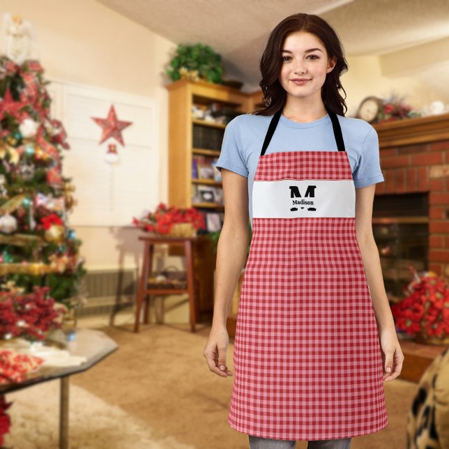 Monogram Ginghan Apron (Creator Uploaded)