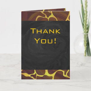 Monogram Giraffe Brown, Yellow Print Card