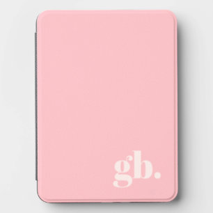Monogram Girly Bold Vintage Minimal Pink Kindle Cover