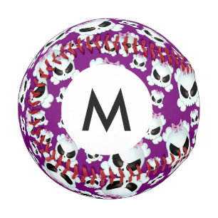 Monogram Girly Skullz Baseball