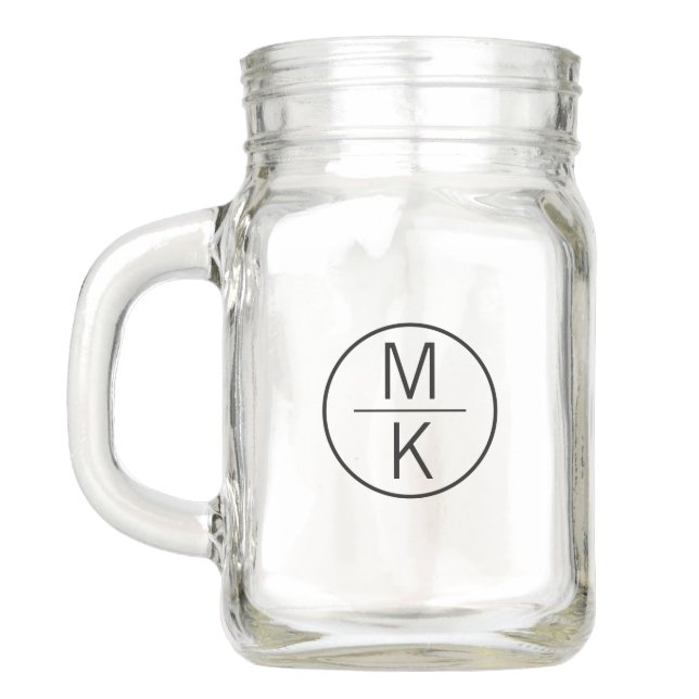 Monogram GL Splitter Mason Jar (Back)