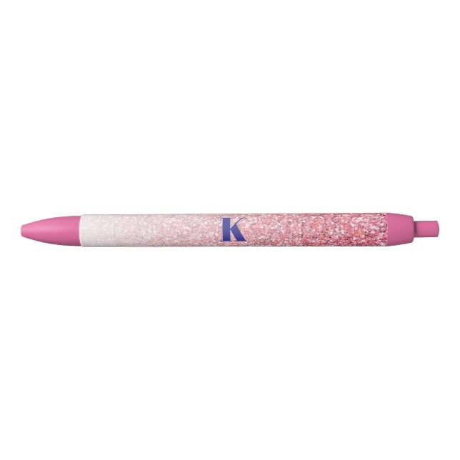 Monogram Glitter Rainbow Glitter Feminine Pen (Front)