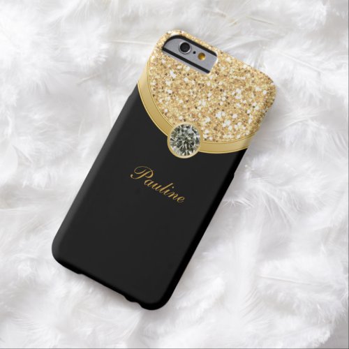 Monogram Glitter Style Barely There iPhone 6 Case