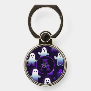 Monogram Glowing Ghosts in the Night Phone Ring Stand