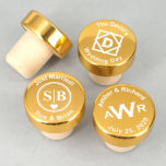 Monogram Gold Aluminum Top Bottle Stopper<br><div class="desc">Add a touch of shinny gold to your special event.</div>