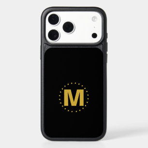 Monogram Gold Black iPhone 17 Pro Max Case