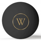Monogram Gold Black Ping Pong Ball Monogram Gold Black Ping Pong Ball