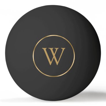Monogram Gold Black Ping Pong Ball